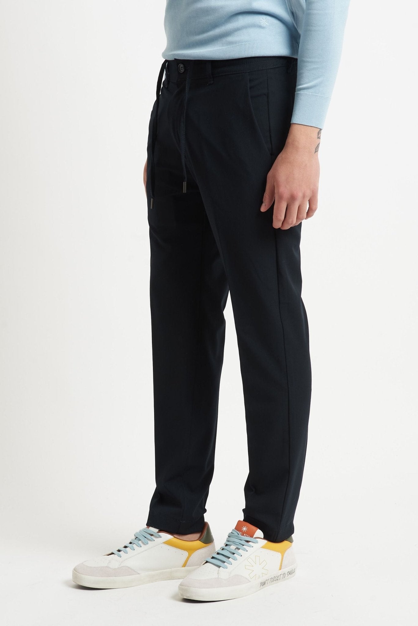 Pantalaccio con Laccetto Posteriore e Chiusura con Zip e Bottone - De Matteo Uomo