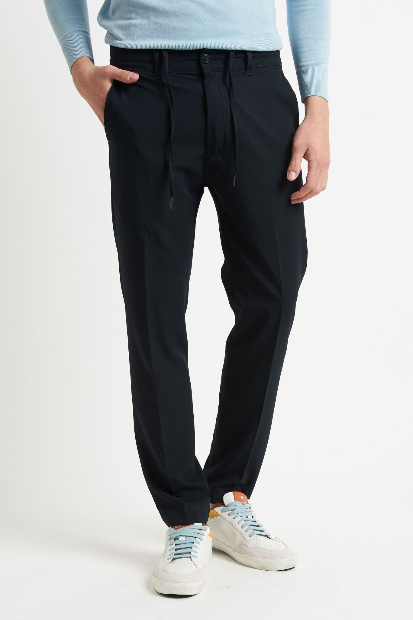 Pantalaccio con Laccetto Posteriore e Chiusura con Zip e Bottone - De Matteo Uomo