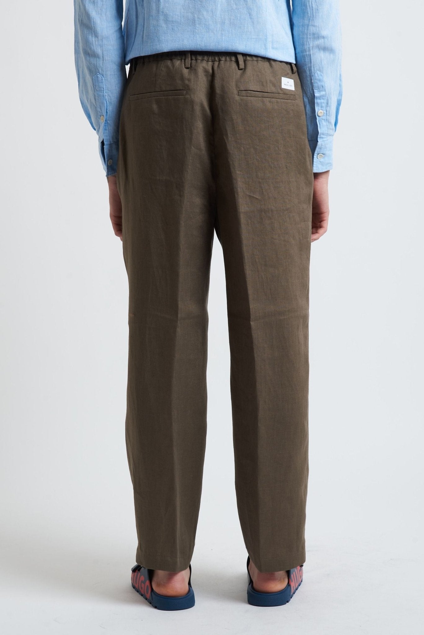Pantalaccio Coordinato in Lino con Doppia Pence - De Matteo Uomo