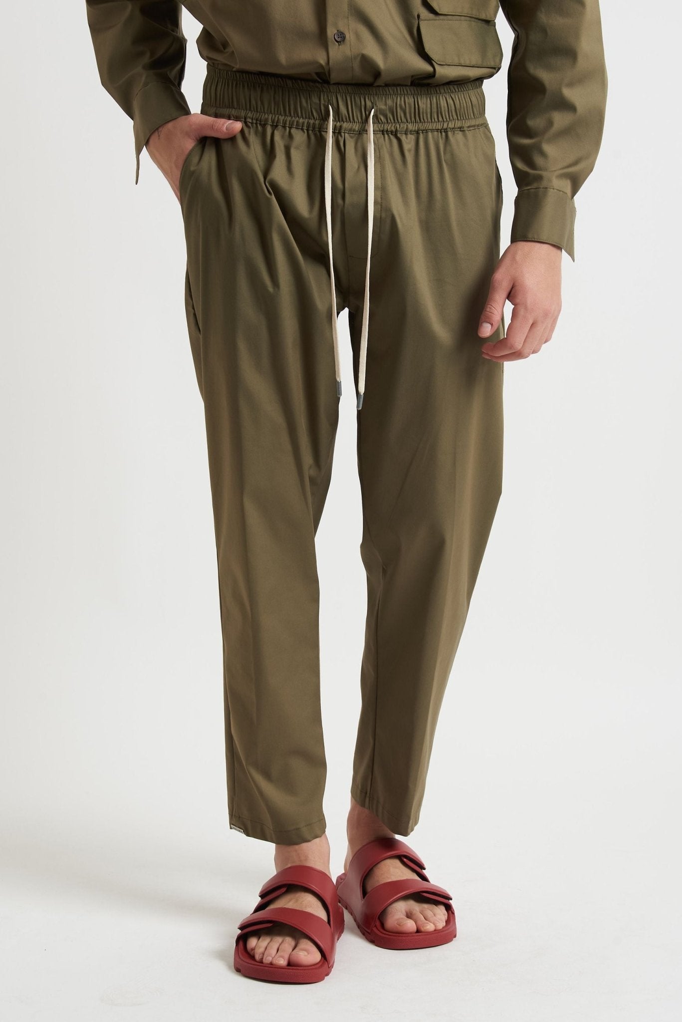 Pantalaccio in Cotone e Poliestere con Laccetto Regolatore e Tasche Funzionali - De Matteo Uomo