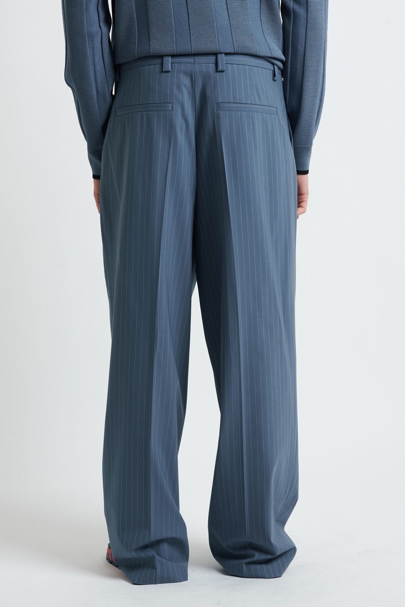 Pantalone a Doppia Pince con Fondo Largo - De Matteo Uomo