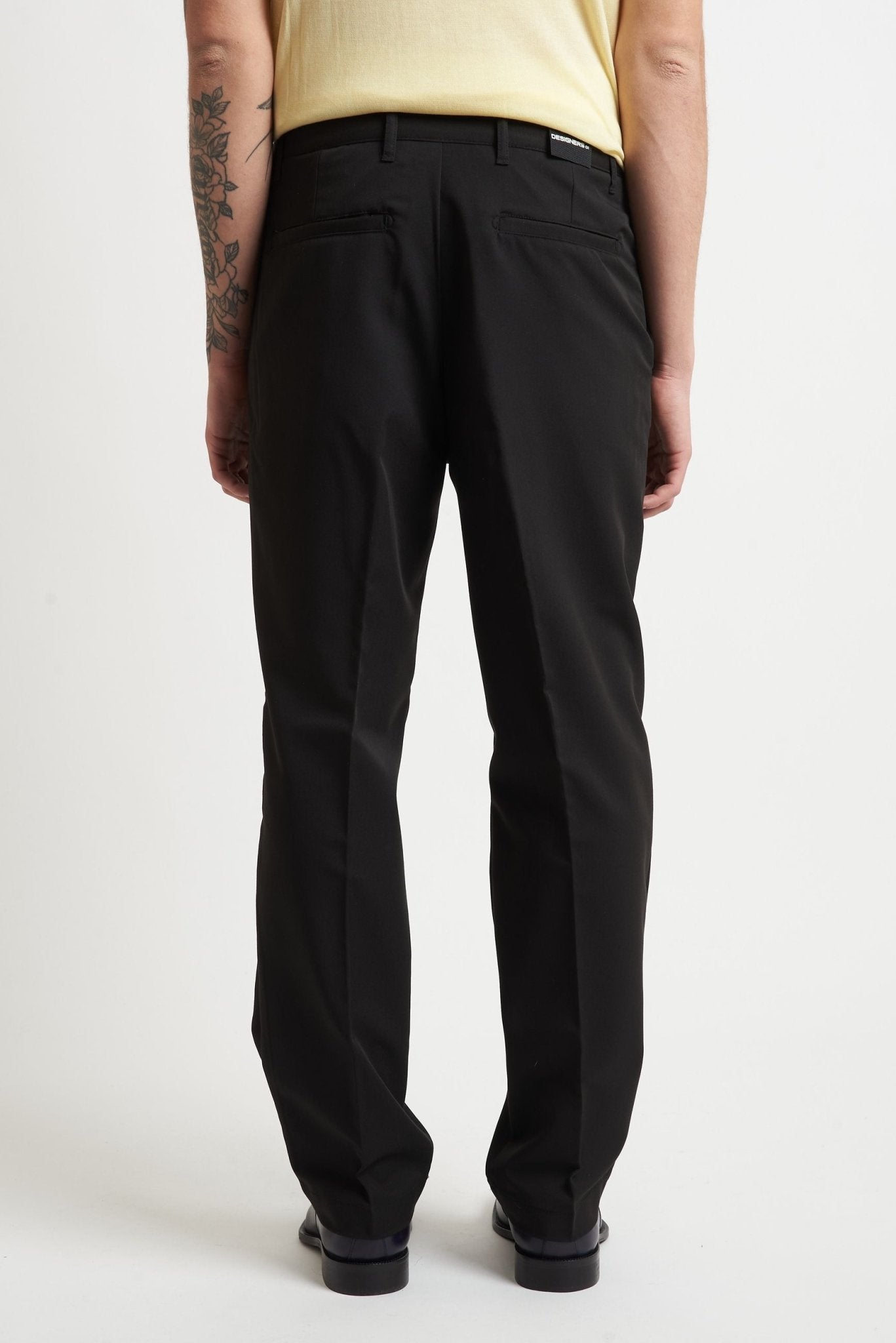 Pantalone Basic a Fondo Largo con Chiusura Zip e Bottone - De Matteo Uomo