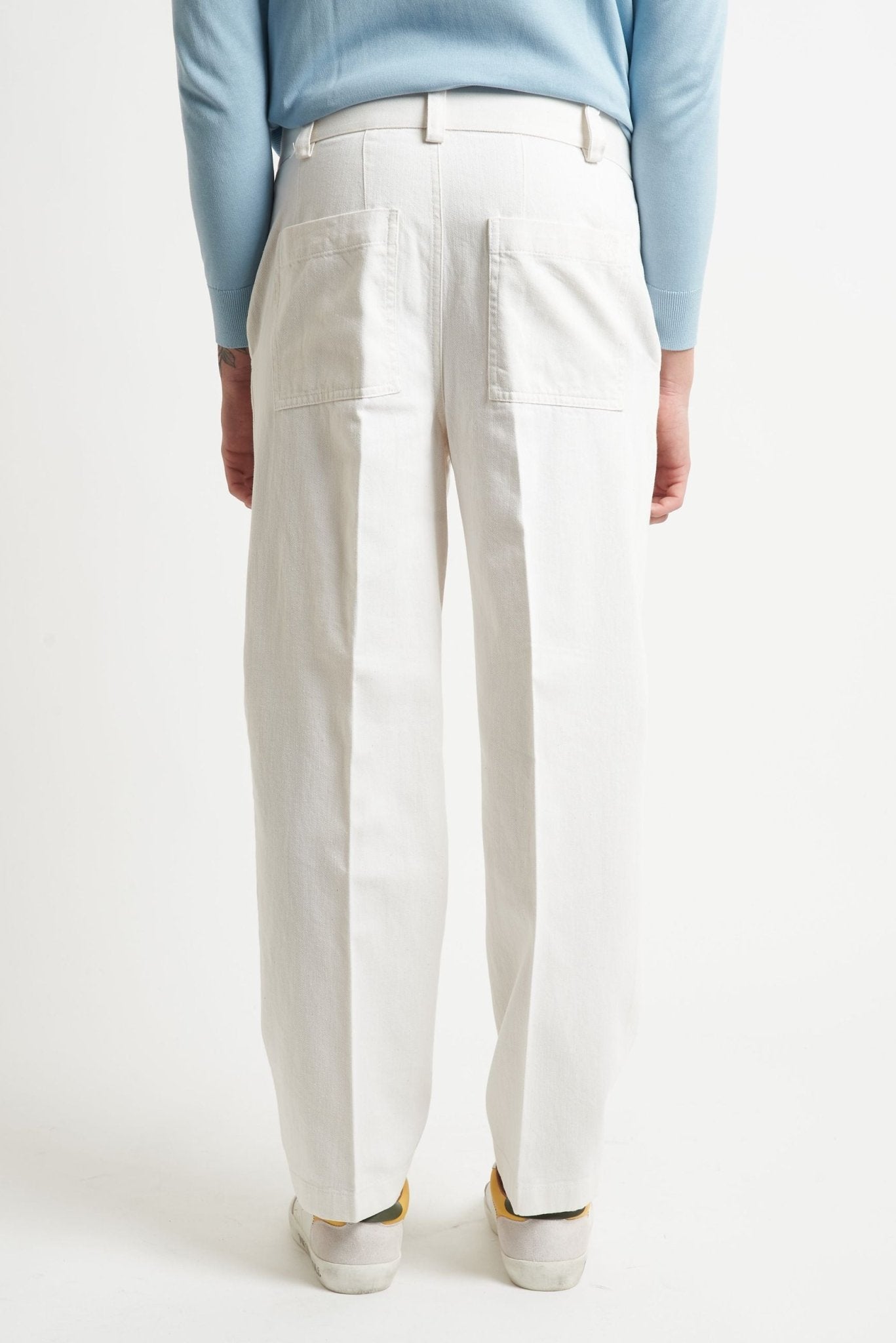 Pantalone Basic in Cotone con Fondo Ampio - De Matteo Uomo