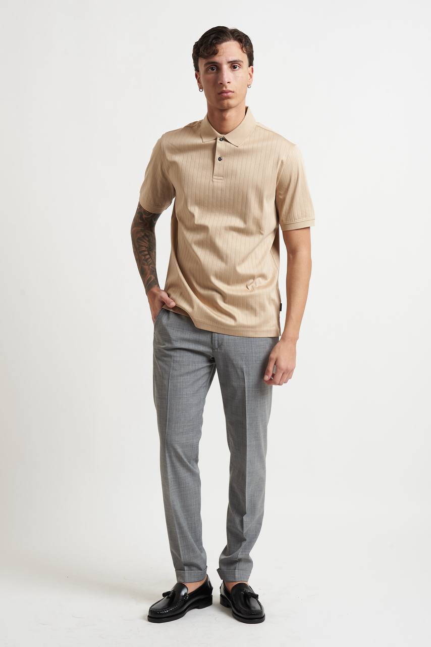 Pantalone con Tasche America, Tasca Posteriore e Risvoltino Cucito - De Matteo Uomo