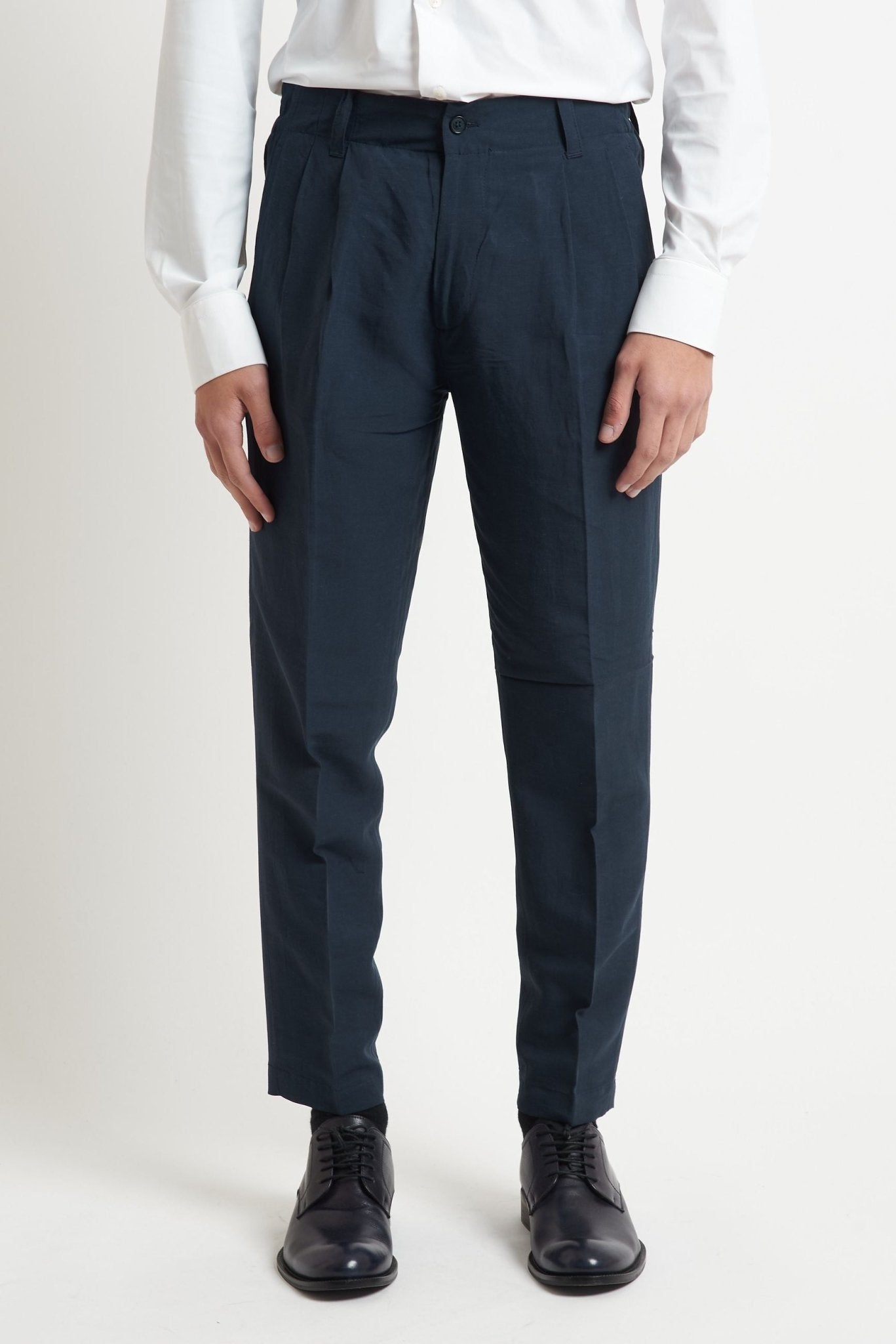 Pantalone Coordinato con Doppia Pence e Bustino Alto - De Matteo Uomo