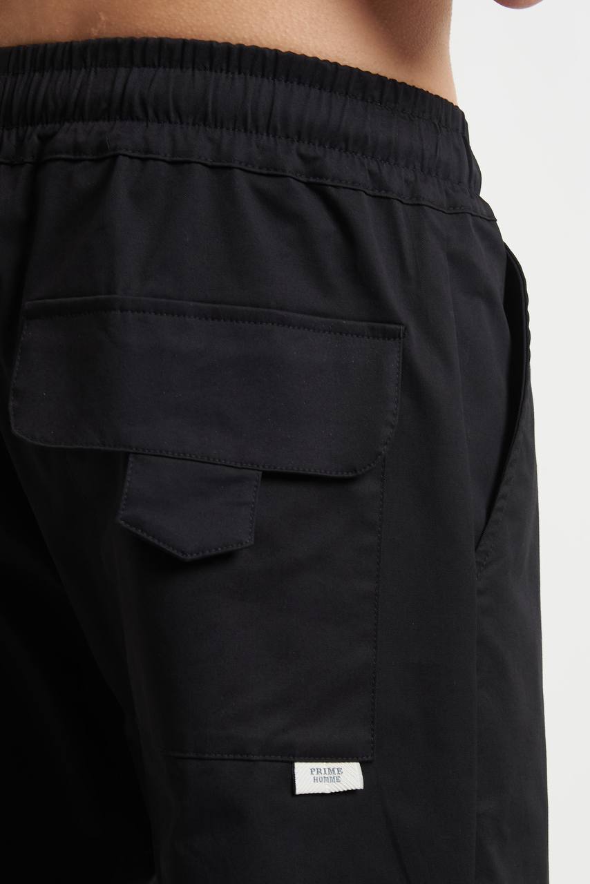 Pantalone in Cotone Stretch con Vita Elasticizzata e Laccio Interno - De Matteo Uomo