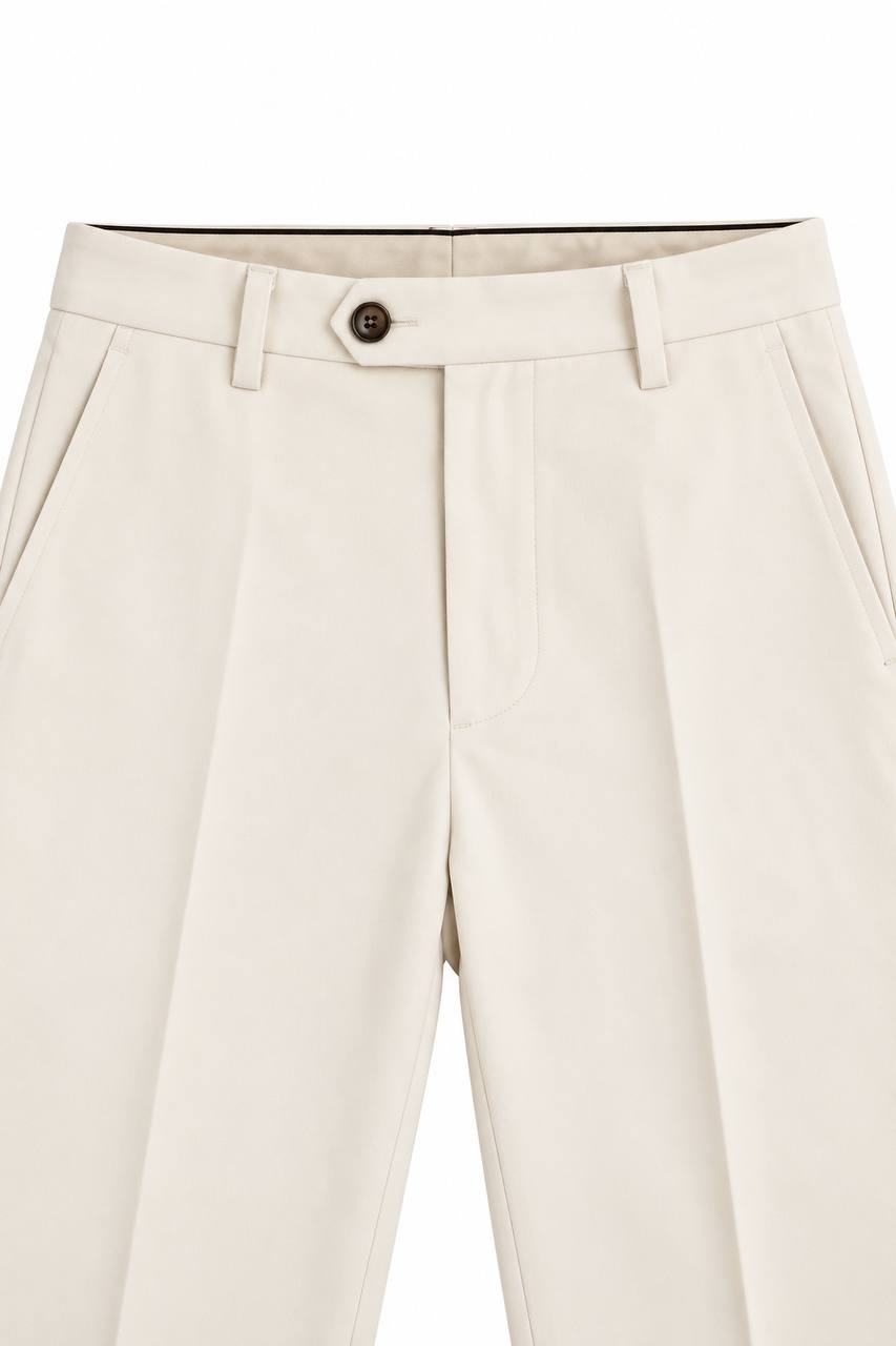 Pantalone Uomo Basic Morbido Panna - De Matteo Uomo