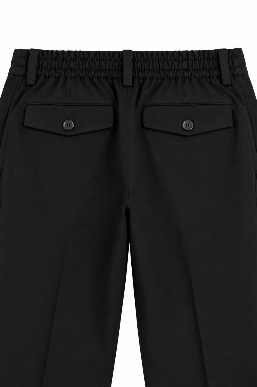Pantalone Uomo in Jersey con Doppia Pence ed Elastico Posteriore - De Matteo Uomo
