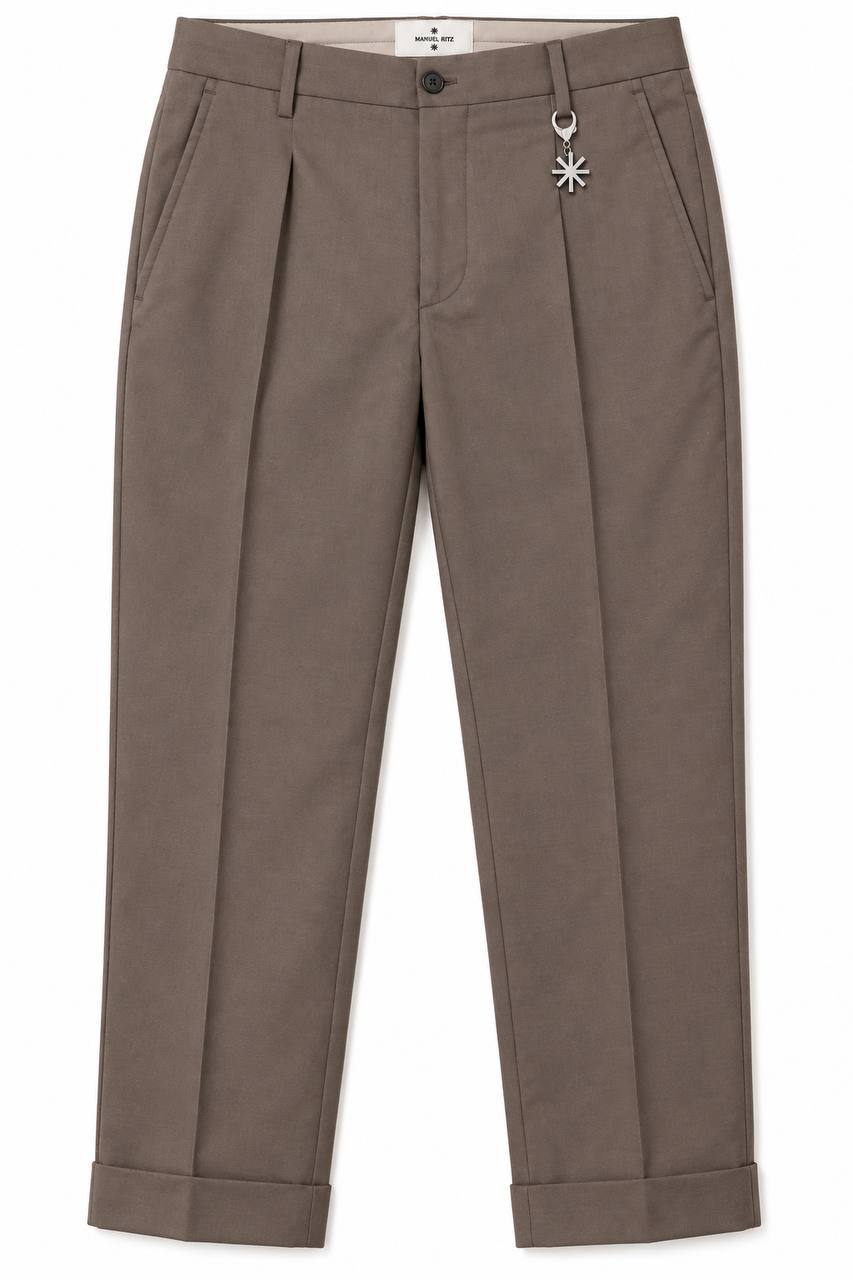 Pantalone Uomo in Lana con Una Pinces - De Matteo Uomo