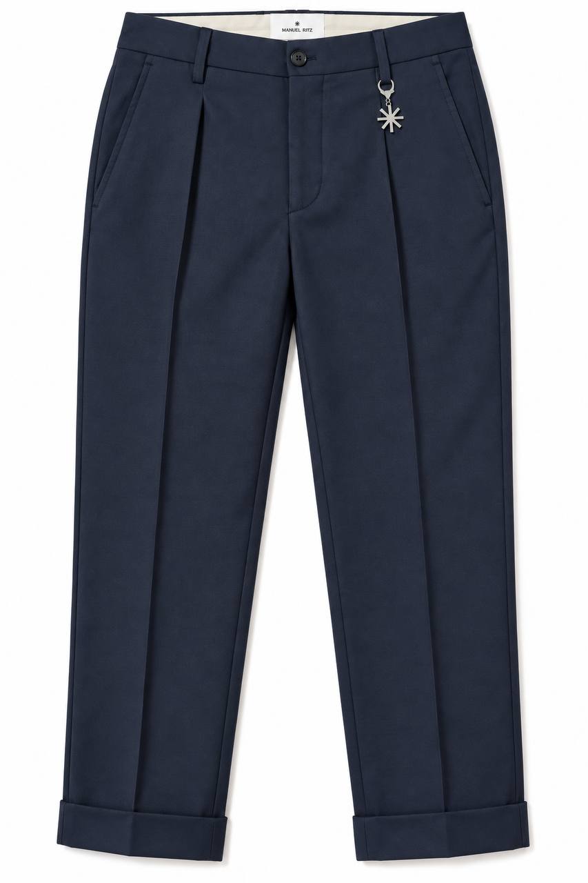 Pantalone Uomo in Lana con Una Pinces - De Matteo Uomo