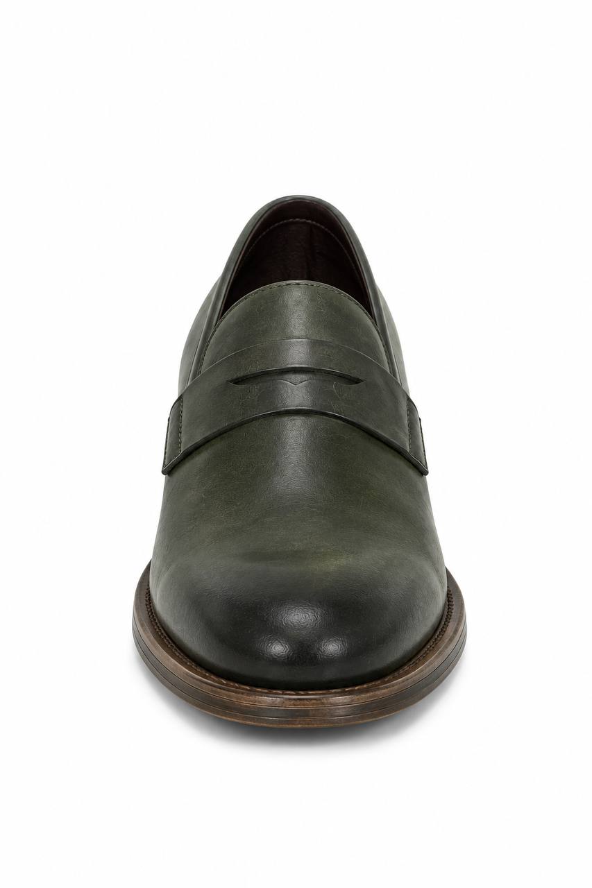 Mocassino Uomo con Fibbia Singola in Pelle