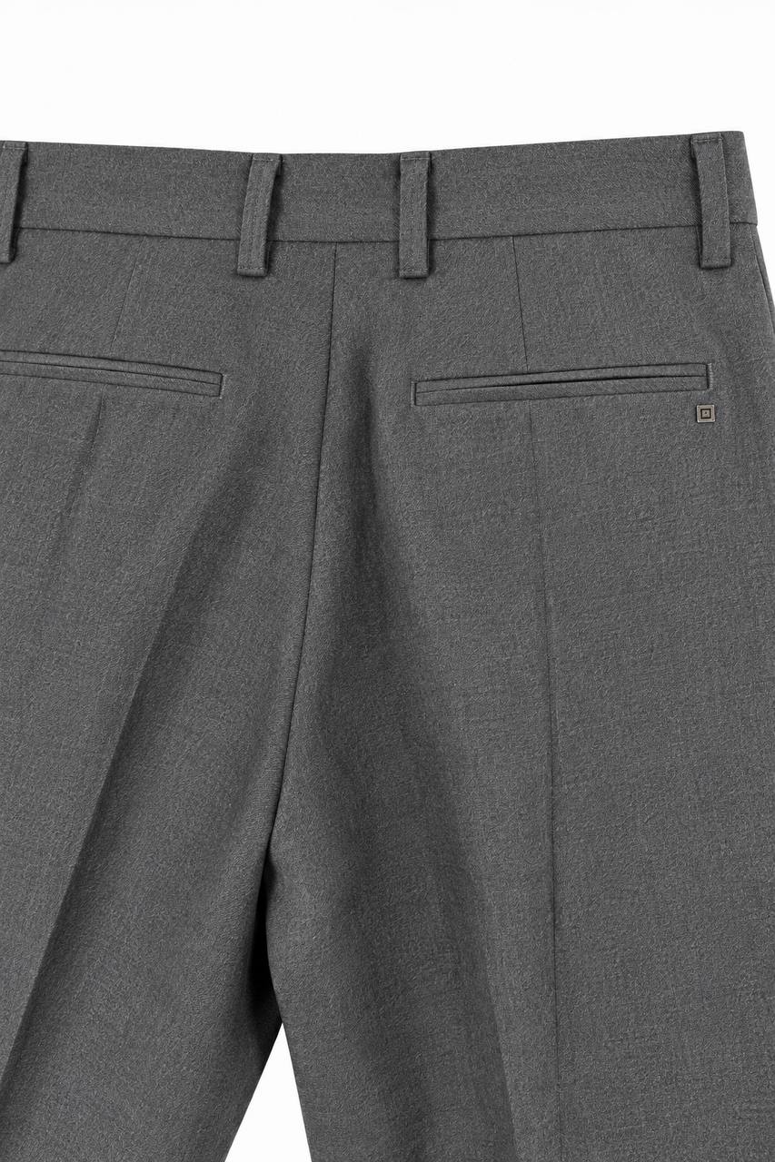Pantalone Uomo con Pence e Risvoltino al Fondo