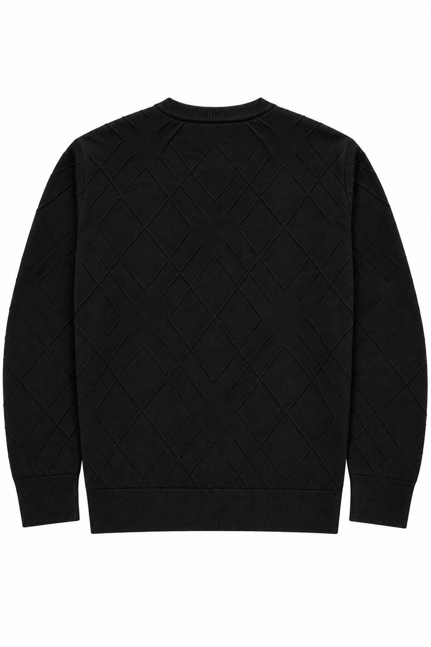 Maglia Uomo Girocollo Basic con Trama nel Tessuto