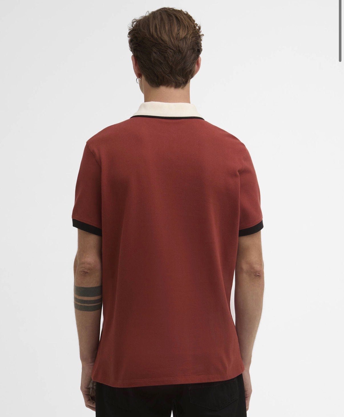 Polo in Cotone con Logo sul Petto e Dettagli a Contrasto or31 - De Matteo Uomo