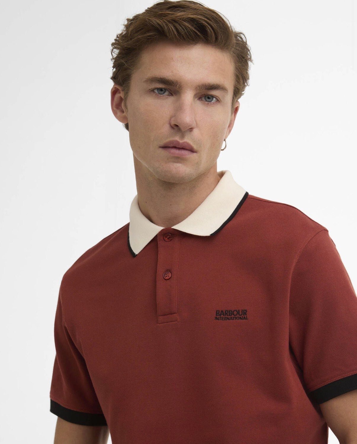 Polo in Cotone con Logo sul Petto e Dettagli a Contrasto or31 - De Matteo Uomo