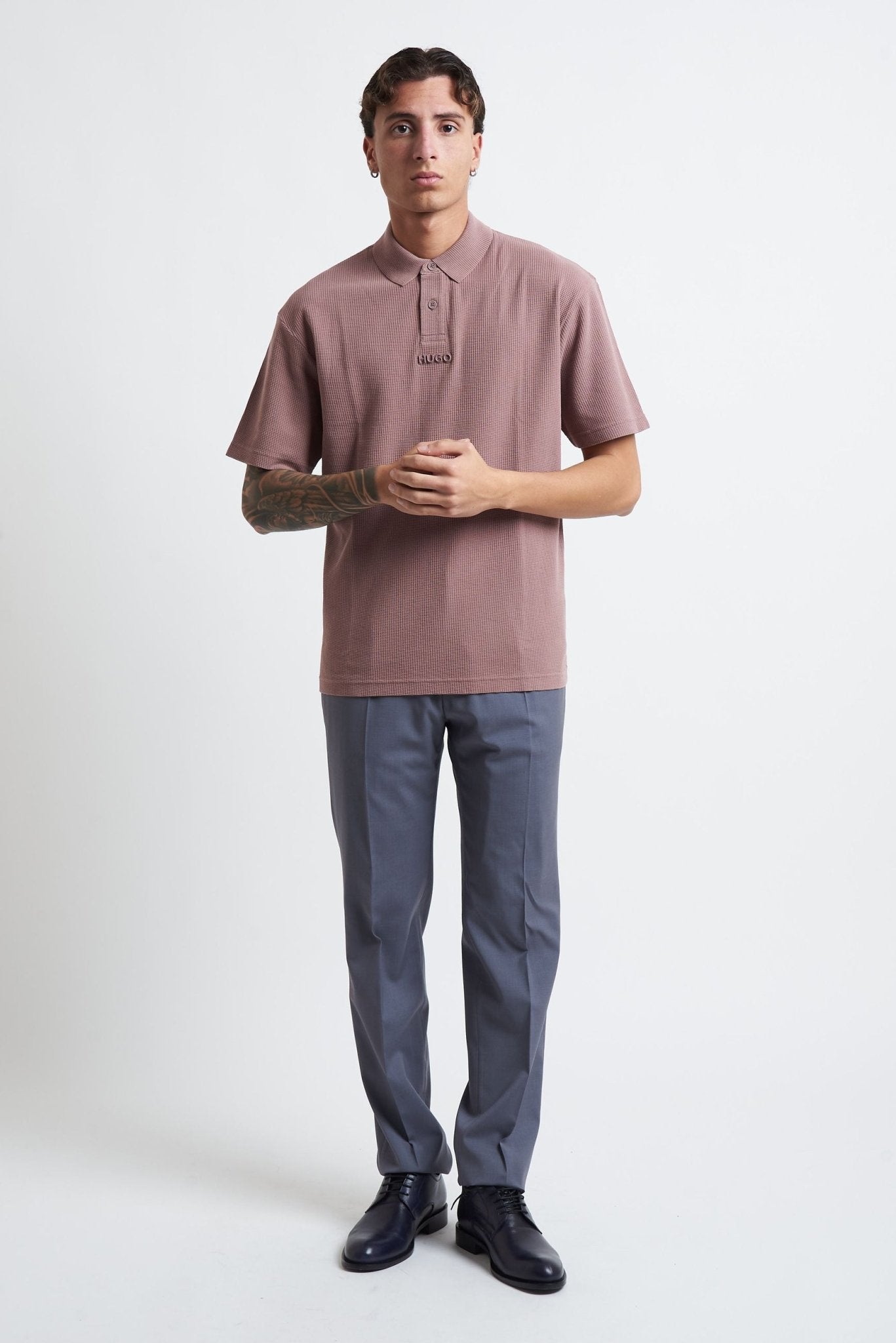 Polo Mezza Manica Basic in Cotone con Logo Frontale HUGO - De Matteo Uomo