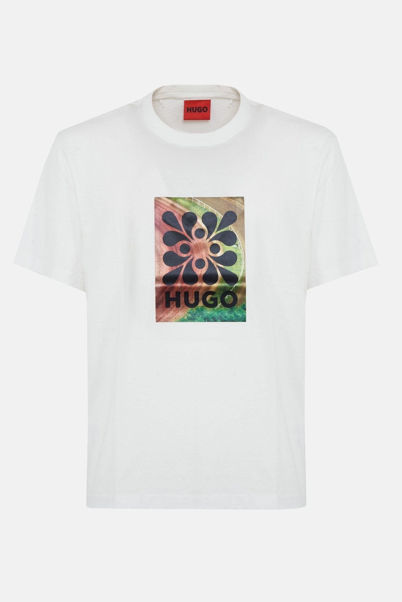 T-shirt Basic con Stampa Frontale HUGO 7679 - De Matteo Uomo