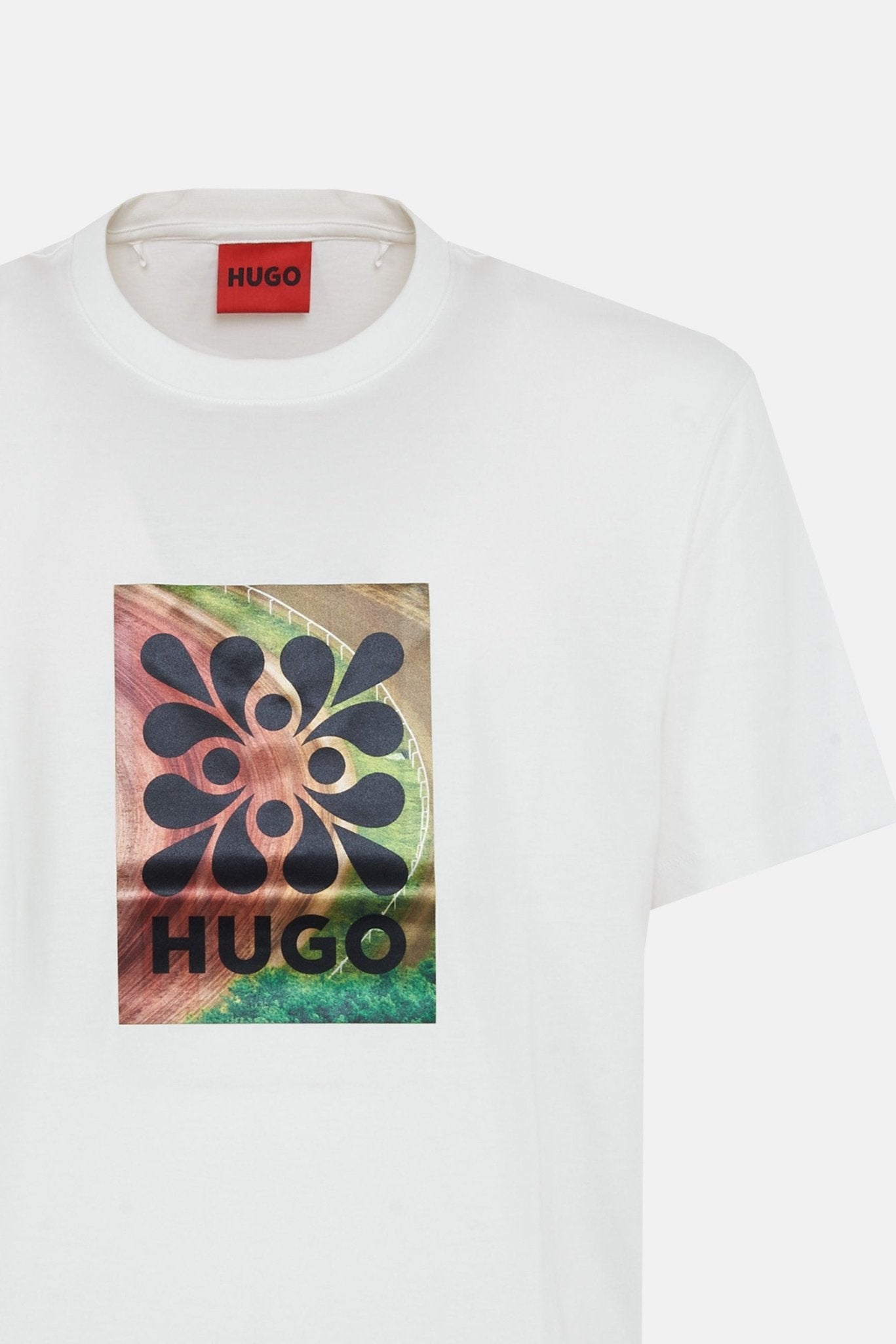 T-shirt Basic con Stampa Frontale HUGO 7679 - De Matteo Uomo