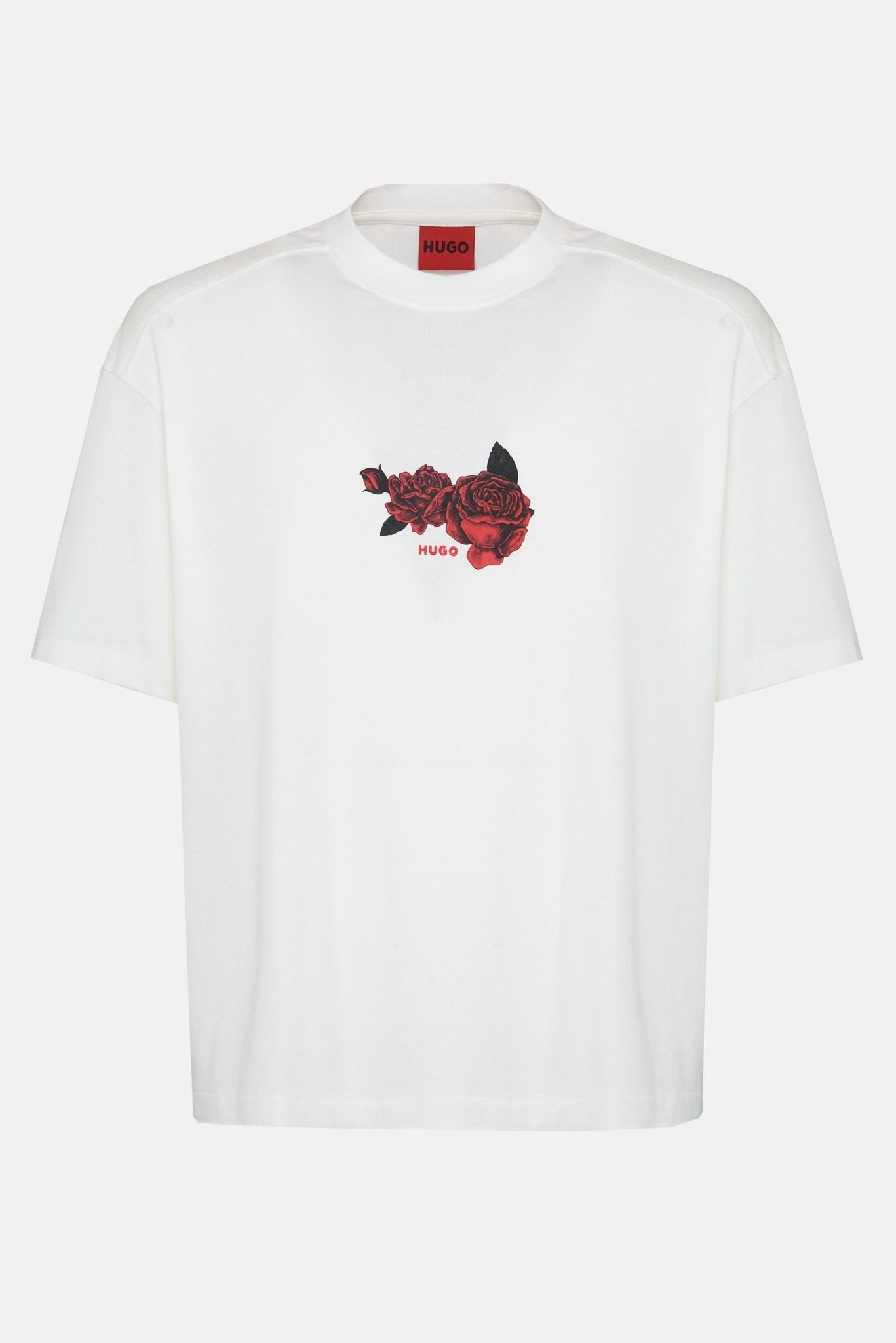 T-shirt Basic con Stampa Frontale Rosa e Panorama sul Retro 4642 - De Matteo Uomo