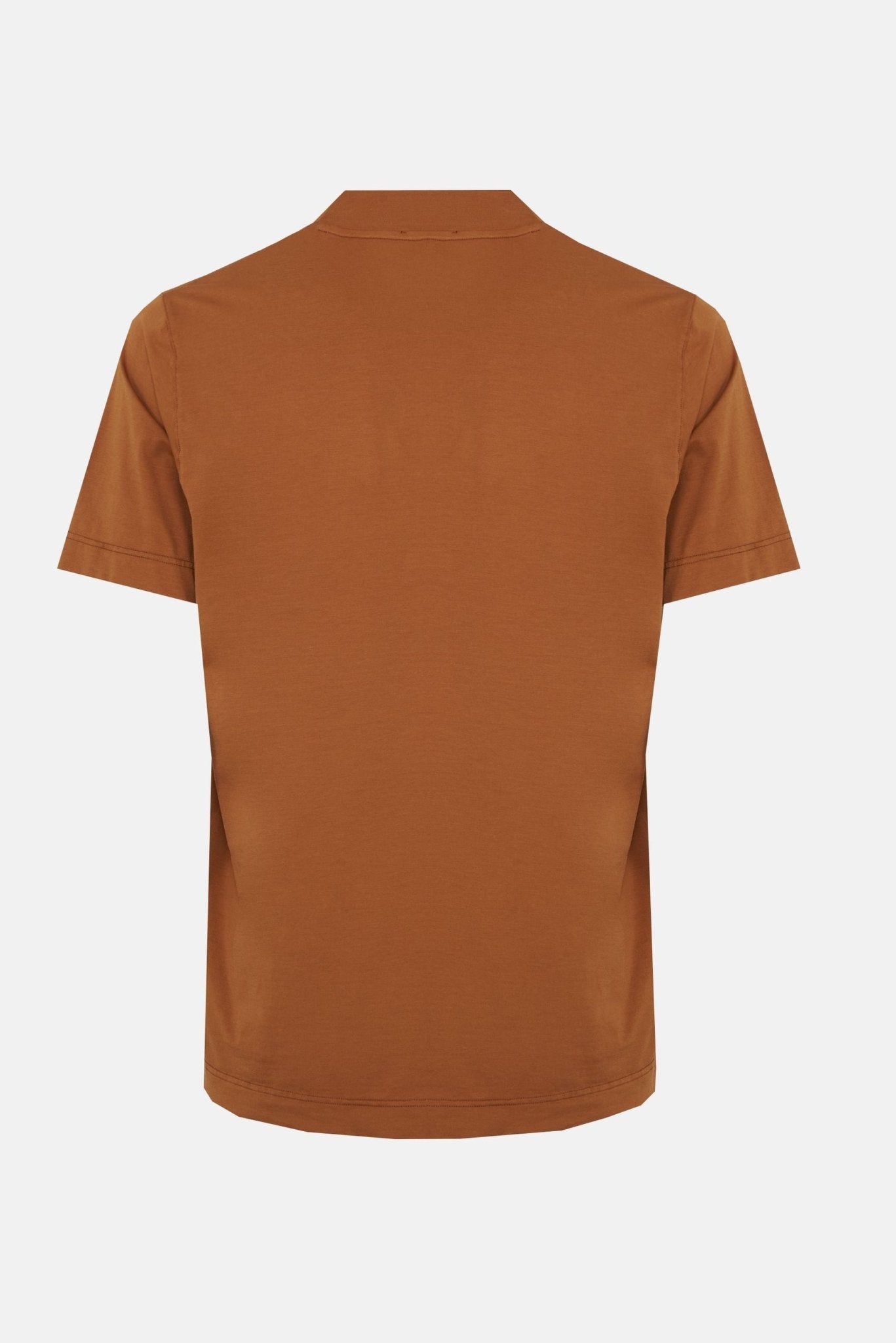 T-Shirt Basic in Cotone con Collo Rialzato - De Matteo Uomo