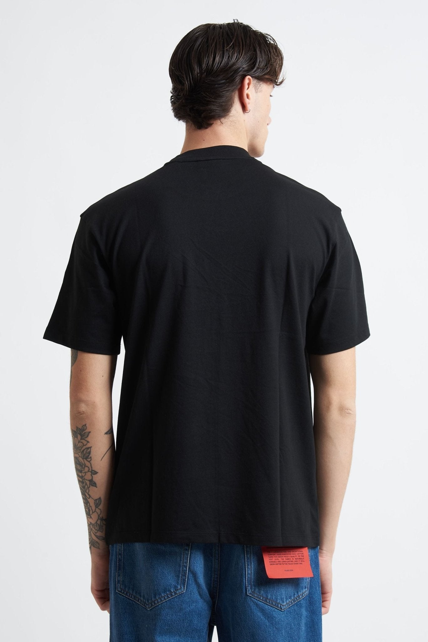 T-shirt Basic in Cotone con Stampa Frontale - De Matteo Uomo