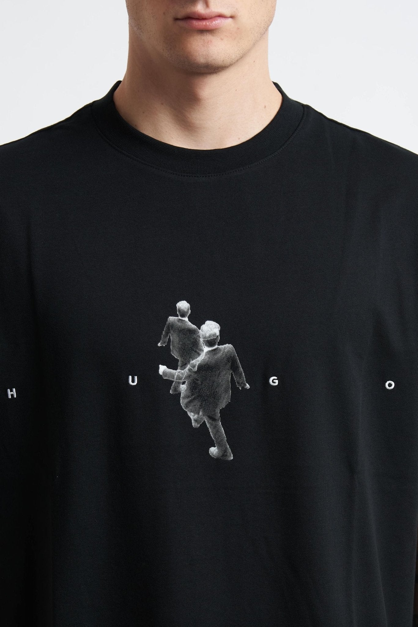 T-shirt Basic in Cotone con Stampa Fronte e Retro - De Matteo Uomo