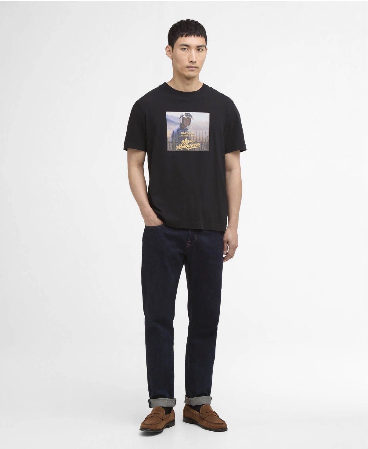 T-shirt in Cotone con Stampa Frontale Basic bk11. - De Matteo Uomo
