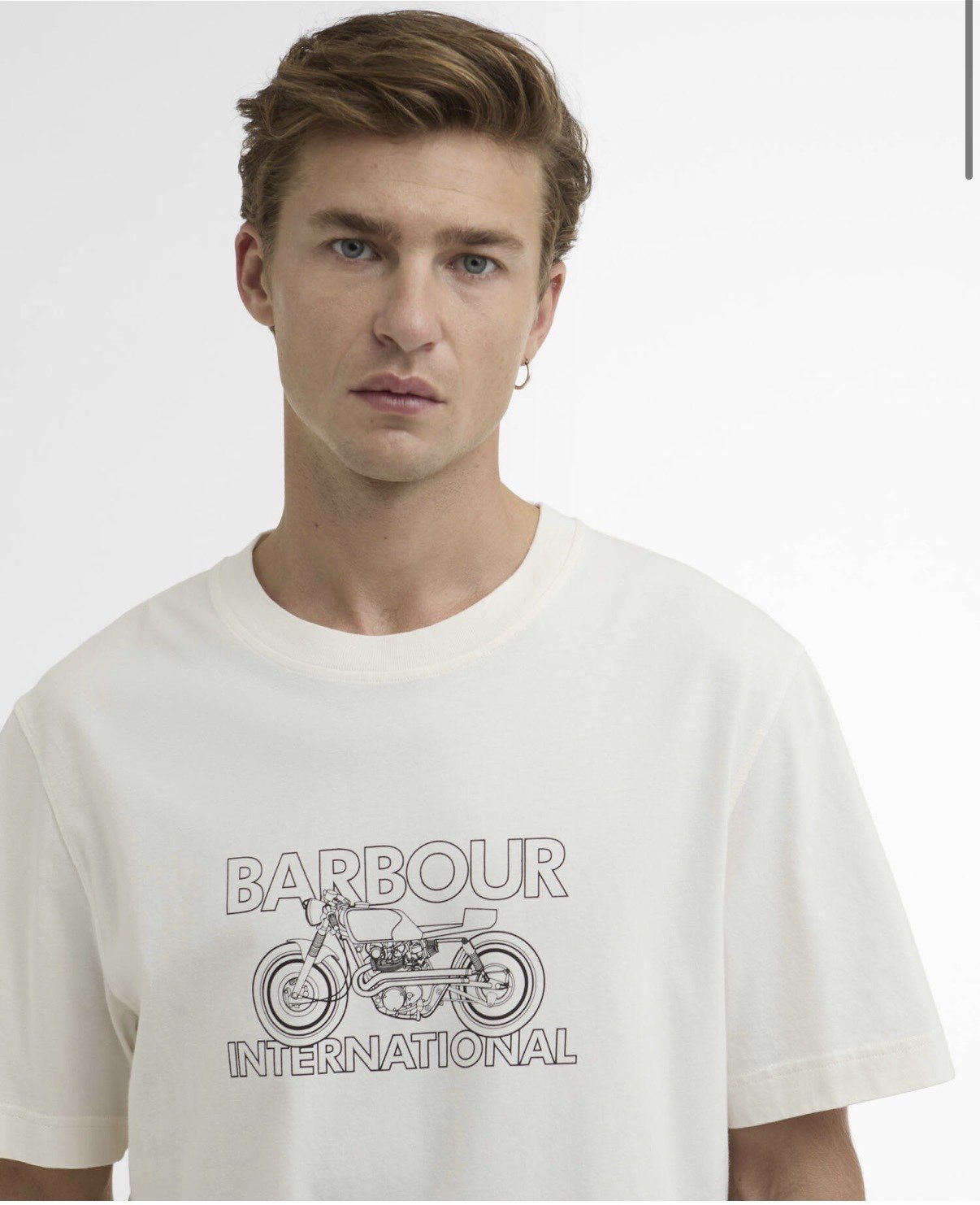 T-shirt in Cotone con Stampa Frontale Basic wh32 - De Matteo Uomo