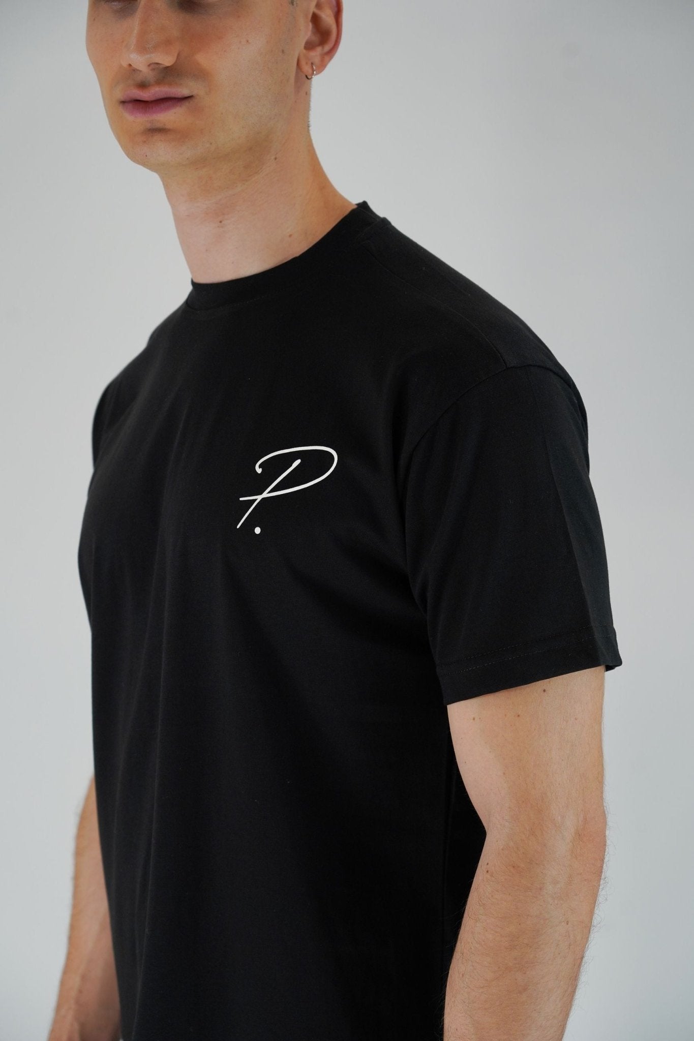 T-Shirt in Cotone con Stampa Frontale sul Petto e Stampe Multiple sul Retro - De Matteo Uomo