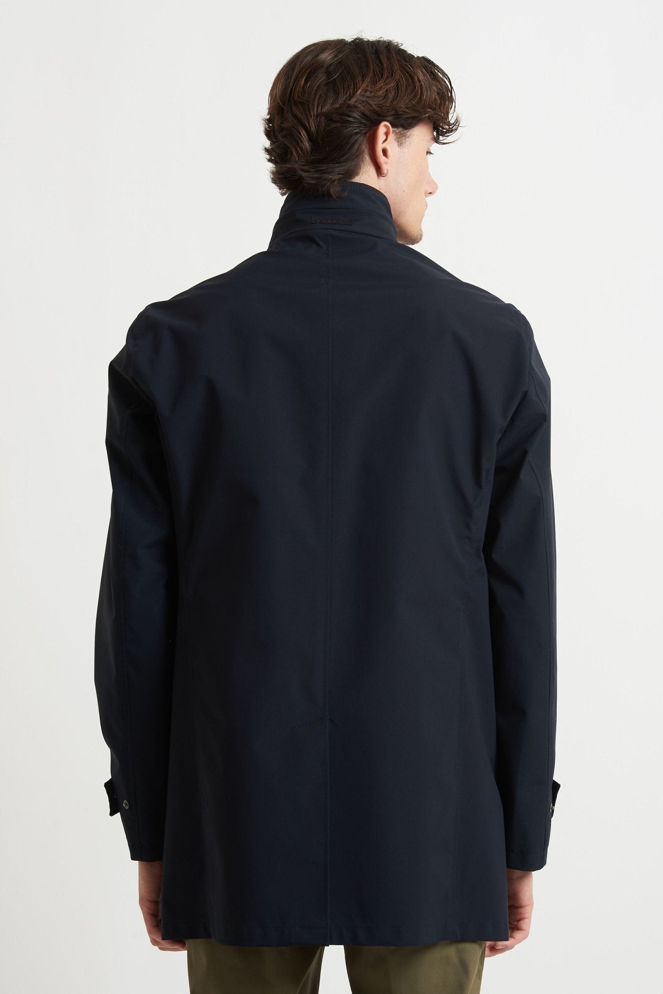 Trench Impermeabile con Zip e Bottoni e Tasche con Chiusura a Cerniera 39031 - De Matteo Uomo