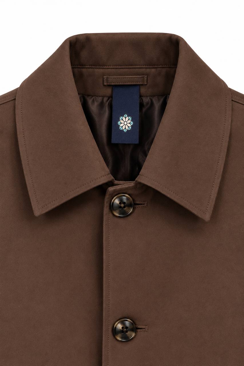 Trench Uomo con Collo Camicia e Spacco Singolo - De Matteo Uomo