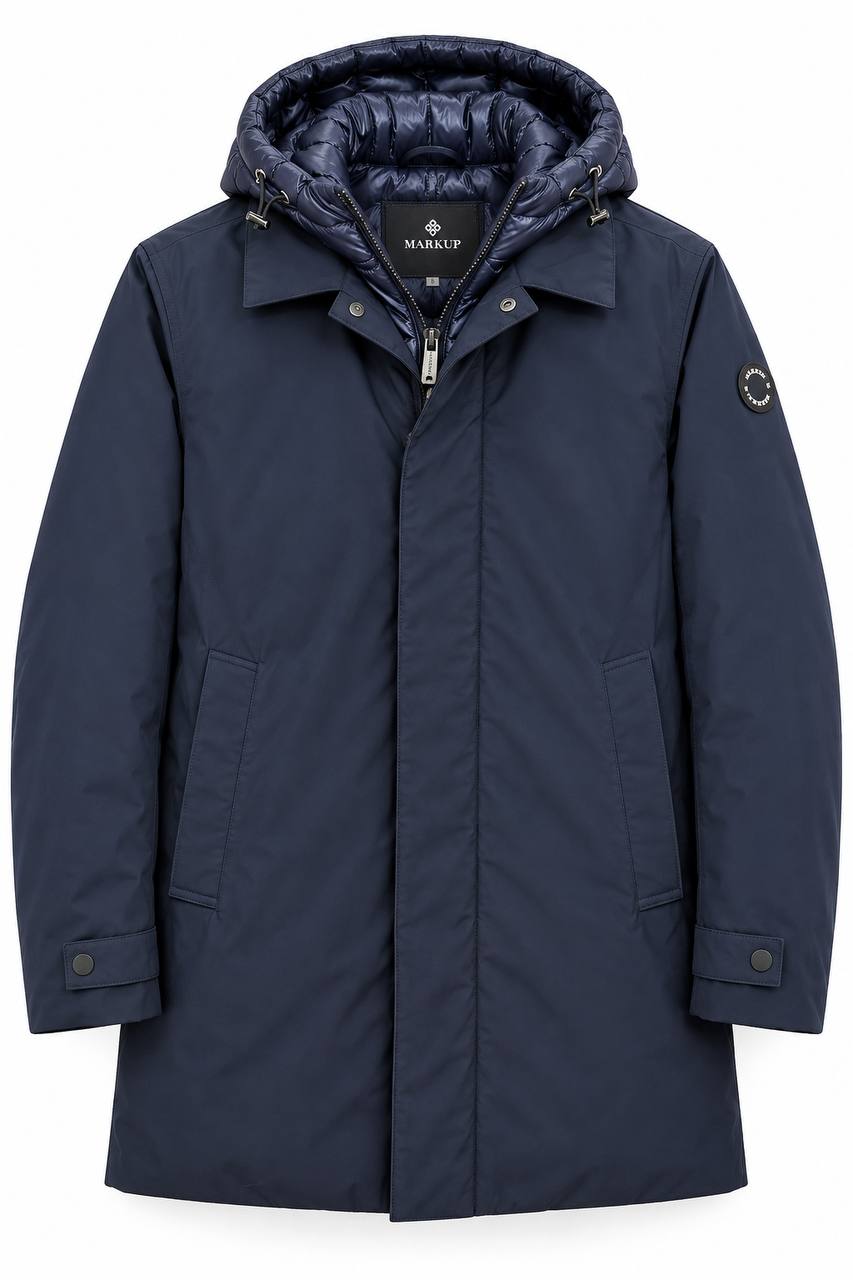 Trench Uomo Termico e Idrorepellente con Cappuccio Removibile - De Matteo Uomo