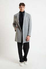 manuel ritz Cappottino Monopetto Classico Grigio con Pettorina Removibile Blu Notte c4548x