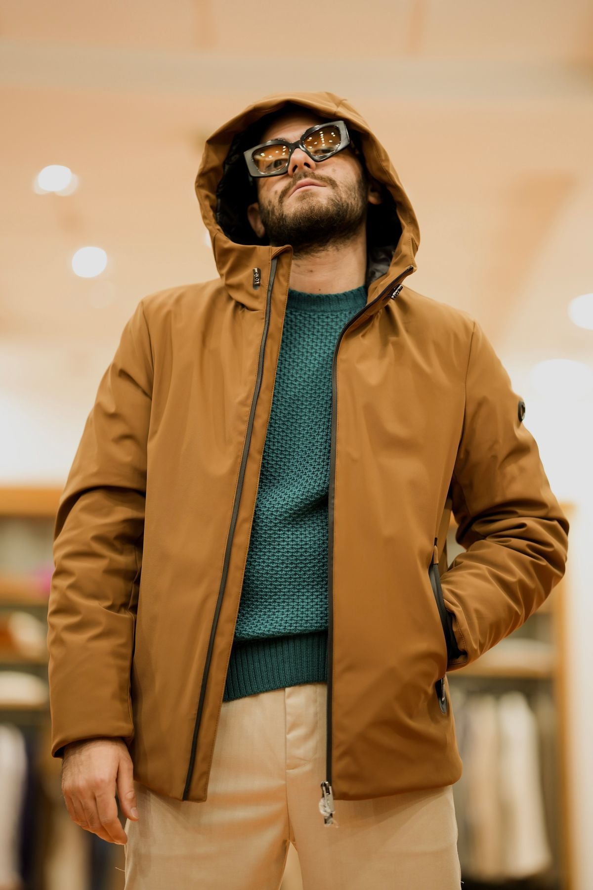 MARK UP Giubbino Uomo Softshell con Cappuccio Fisso Termico e Antivento mk794011